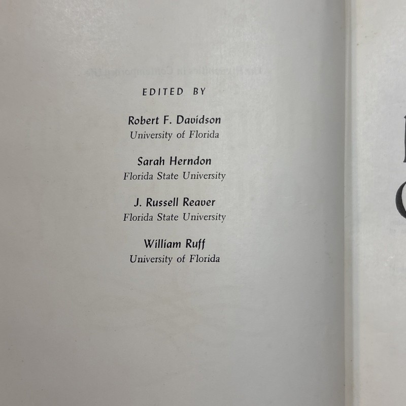 THE HUMANITIES IN CONTEMPORARY LIFE ~Davidson, Herndon, Reaver, Ruff 1960 1st Ed gallery