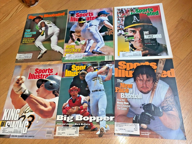 6 OAKLAND ATHLETICS Sports Illustrated Magazines 1982 – 2000 Henderson / LaRussa