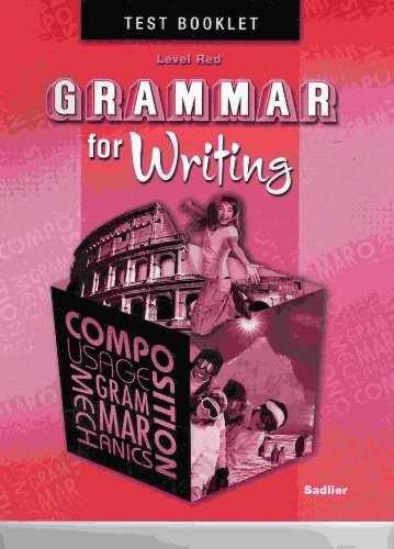 Grammar for Writing, Level – Paperback, by Jerome Shostak; William – Very Good