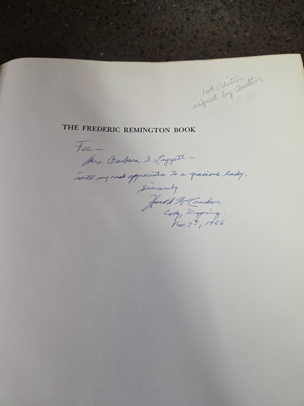 The Frederic Remington Book:Pictorial History HC 1966 1st Edition Signed! gallery