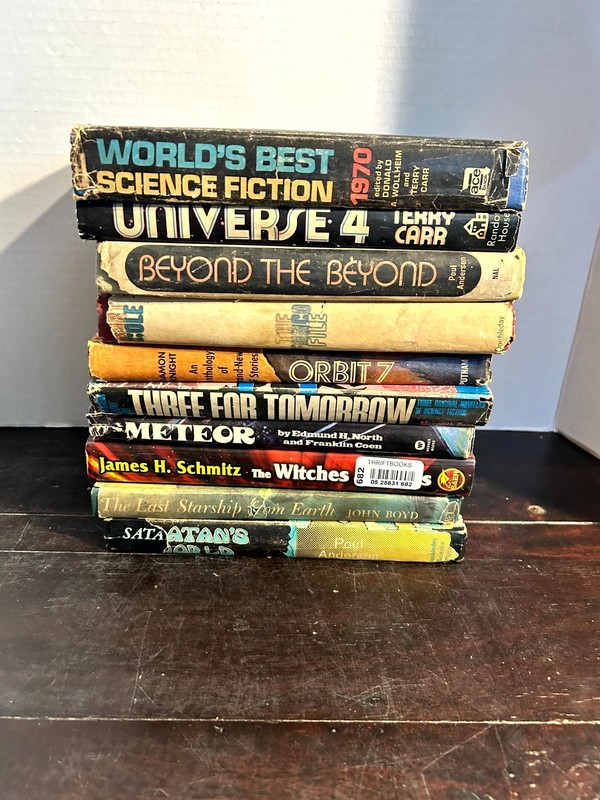 Vintage Sci Fi Hardcover Book Lot Silverberg Zelazny Anderson Schmitz 10