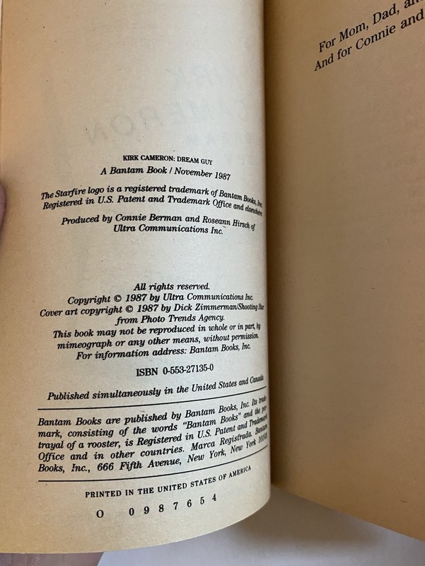 Kirk Cameron: Dream Guy By Grace Catalano (Paperback, 1987) Growing Pains gallery