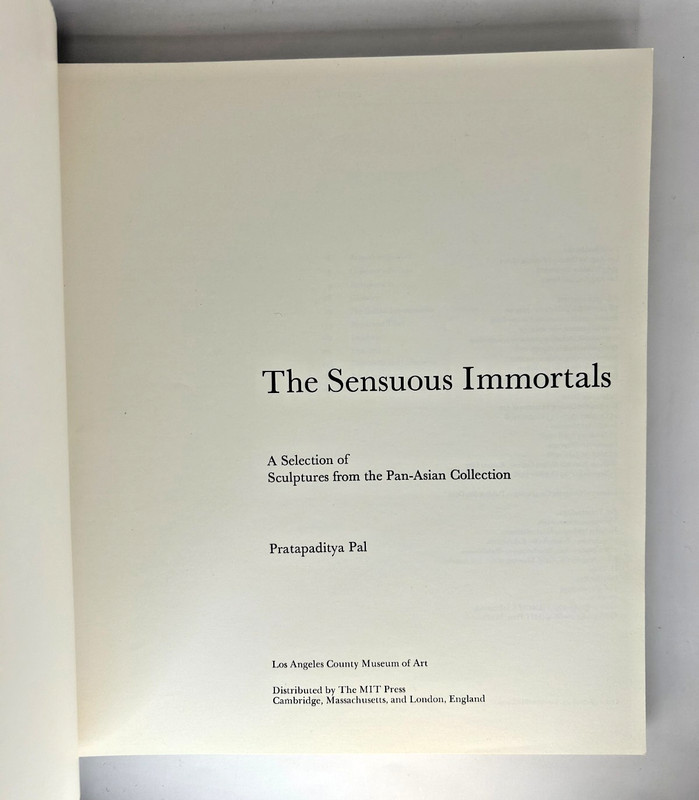 The Sensuous Immortals Pratapaditya Pal 1977 LACMA Indian Asian Sculpture gallery