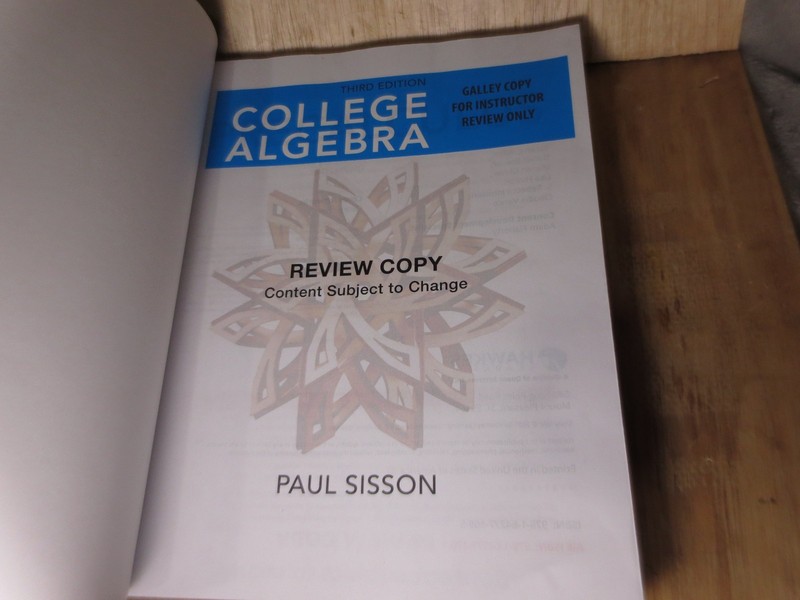 College Algebra 3rd Edition Annotated Instructor Edition Softcover Preview Copy gallery