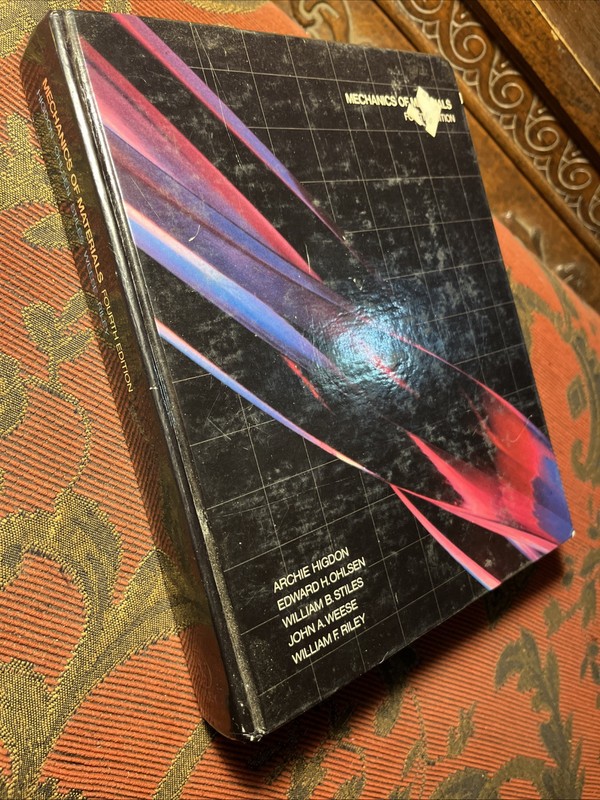 Mechanics Of Materials 4th Ed 1985 John Wiley & Sons Hardcover Textbook