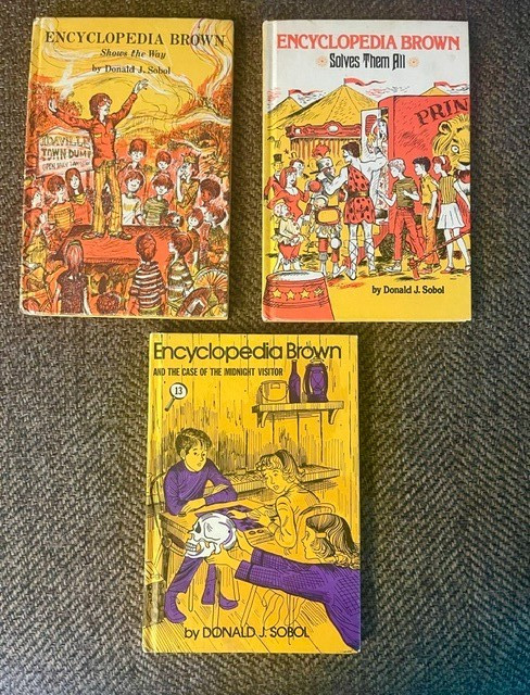 Encyclopedia Brown Donald Sobol weekly reader book lot of 3 hardcover