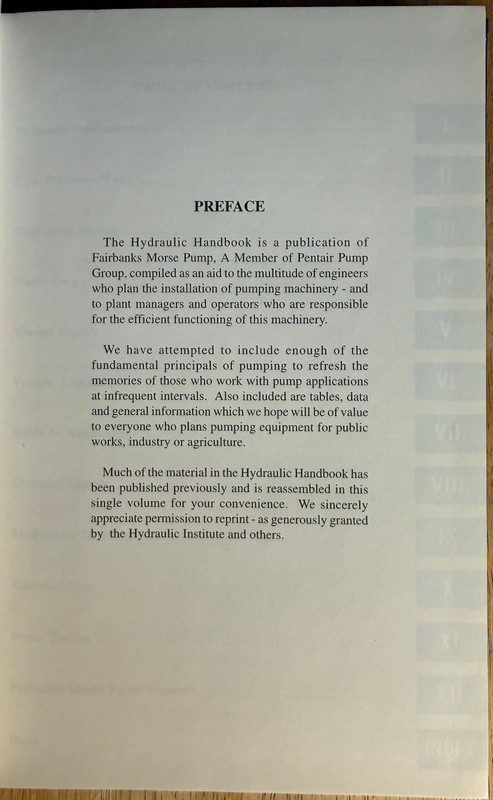 Hydraulic Handbook - Fairbanks Morse Pump 16th Ed., 1988 HC gallery