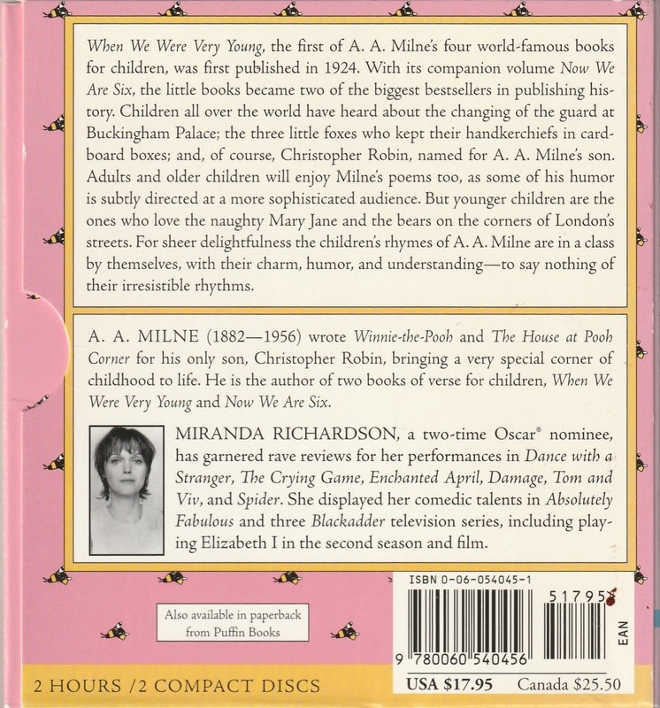 When We Were Very Young & Now We Are Six ( Audio Books on 2 CD's) gallery