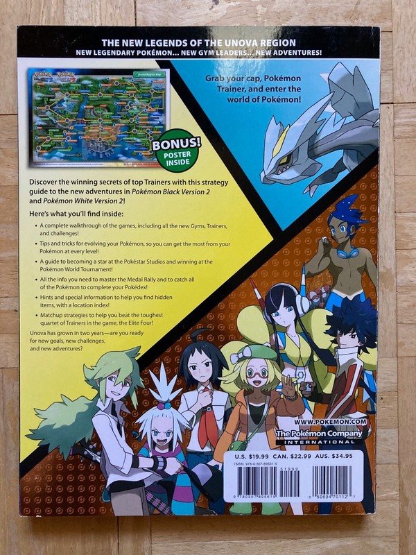 Pokemon Black 2 & White 2 Official Strategy Guide Unova Vol 1 with Poster gallery