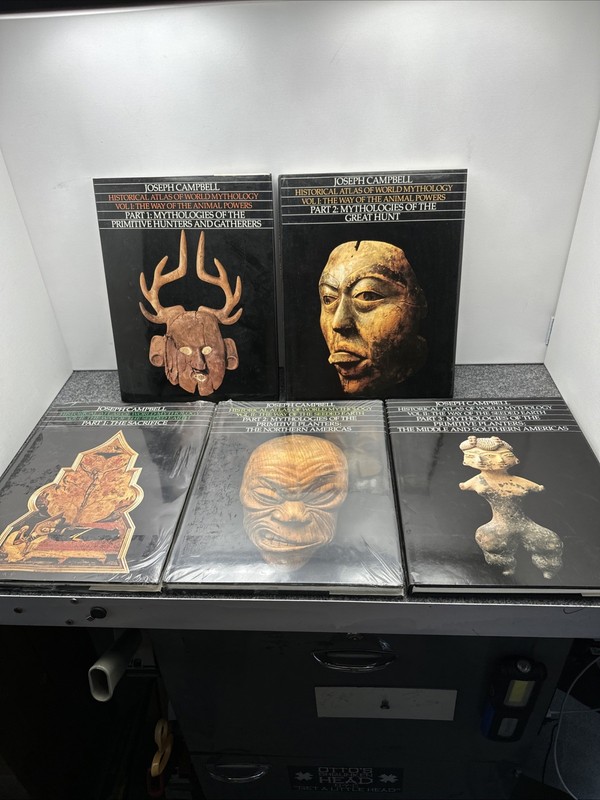 Lot of 5 Joseph Campbell HISTORICAL ATLAS OF WORLD MYTHOLOGY 5 Books Volumes