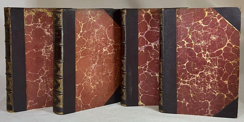 1880 THE HISTORY OF DON QUIXOTE Antique Fine Leather Binding 4 VOL SET Cervantes gallery