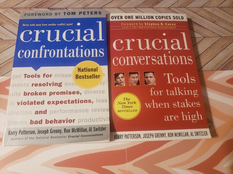 KERRY PATTERSON – LOT OF 2 PB BOOKS – CRUCIAL – CONFRONTATIONS & CONVERSATIONS