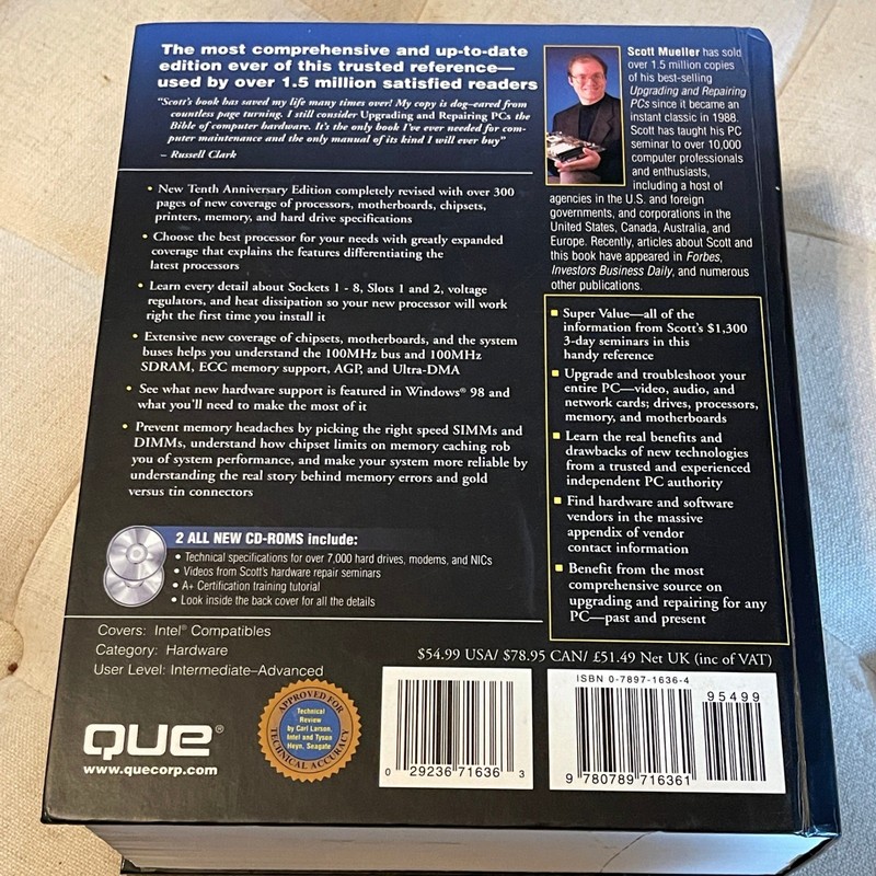 Upgrading and Repairing PCs 10th Anniversary Edition Scott Mueller Hardcover CD gallery