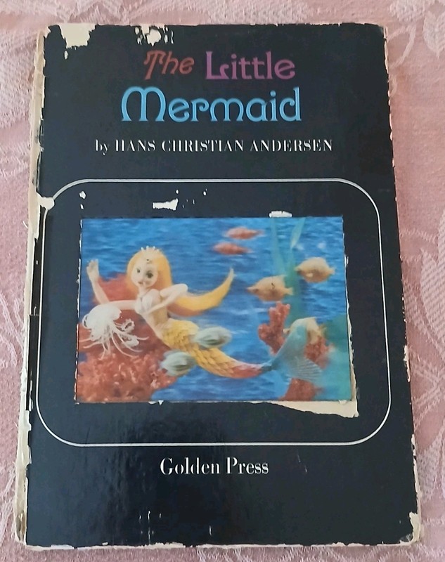 Vtg. 1966 The Little Mermaid 3D Lenticular Cover Golden Press Shiba Prod. Book