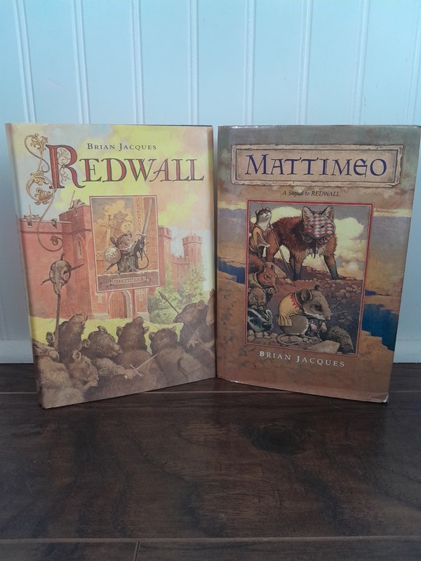 Redwall & Mattimeo Brian Jacques Illus. Gary Chalk Philomel 1987 1990 HC DJ