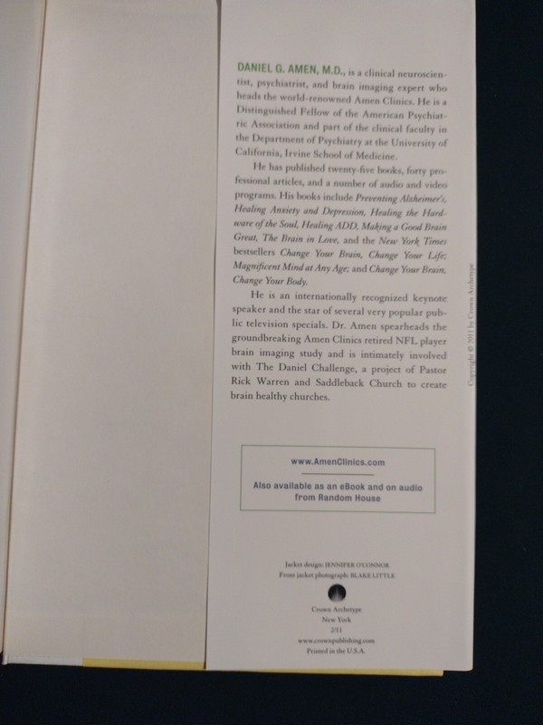 The Amen Solution by Daniel G Amen, MD (Hardcover 2011) Crown Archetype 1st Ed gallery