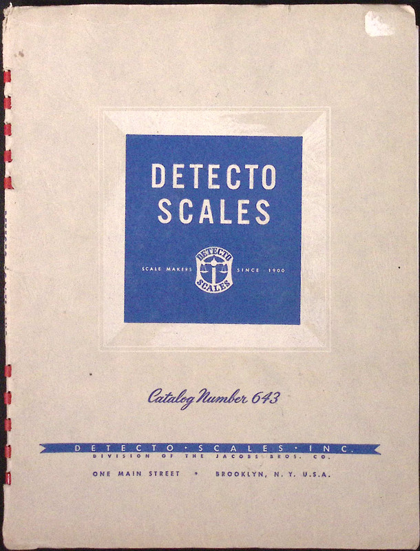 1968 Detecto Scales Catalog No.643 Detecto Scales Inc Brooklyn NY