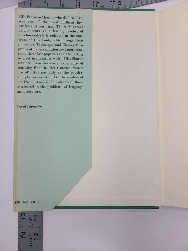 Collected Papers On Psycho-Analysis Ella Freeman Sharpe Jones HC Book 1950 DJ gallery