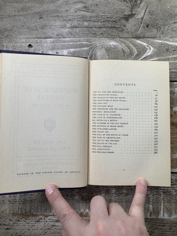 c. 1950s Vintage Book “Masterpieces of Mystery” Edgar Allan Poe gallery