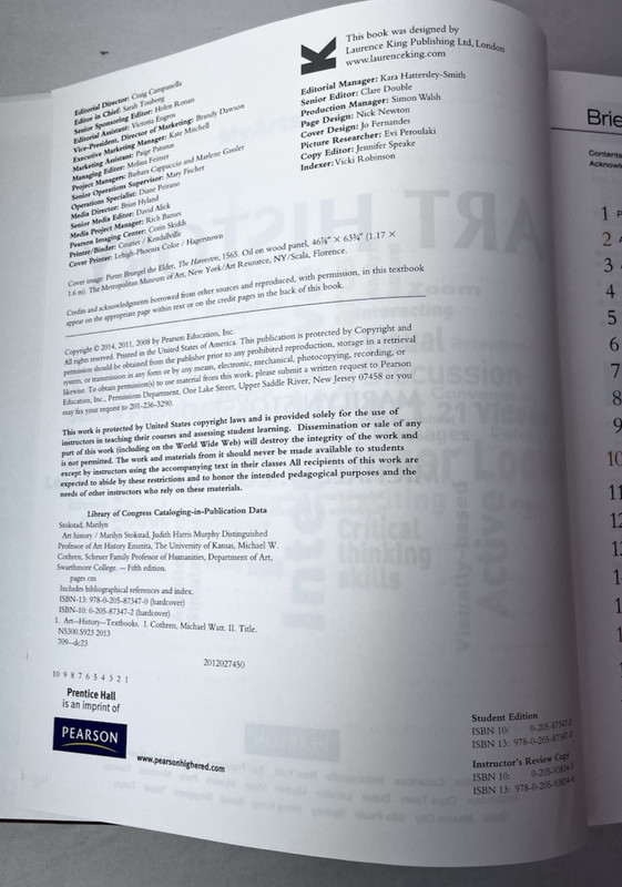 Art History 5th Ed Instructor's Copy 2014 Marilyn Stokstad & Michael Cothren HC gallery