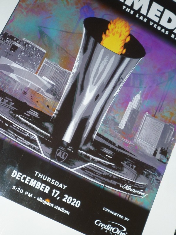 Raiders vs Chargers Gameday Program 12/17/2020 Inaugural Season Las Vegas gallery