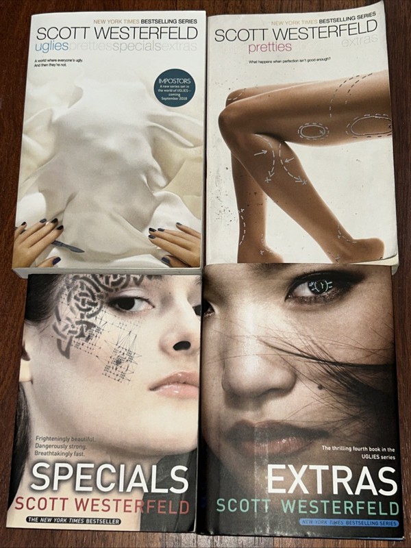 Lot 4 Complete Uglies Series Books Set Pretties Specials Extras Scott Westerfeld