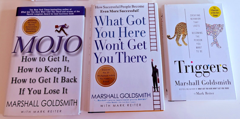 Lot of 3 Mojo…, What Got You Here…, and Triggers by Marshall Goldsmith