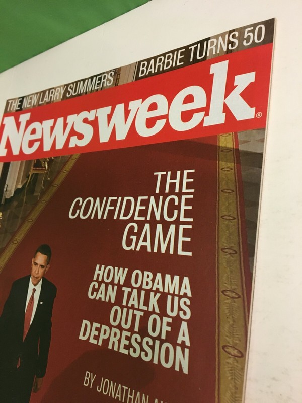 The Confidence Game, Obama, Depression, Newsweek back issue March 2, 2009 gallery