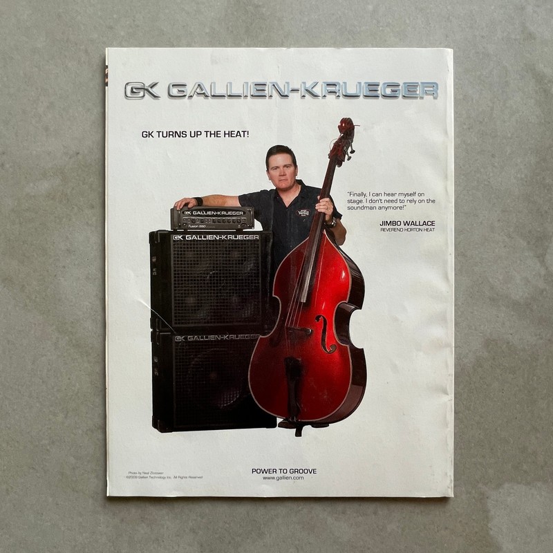 2010 Bassist Andrew Gouache • Bass Player Magazine • Van Morrison gallery