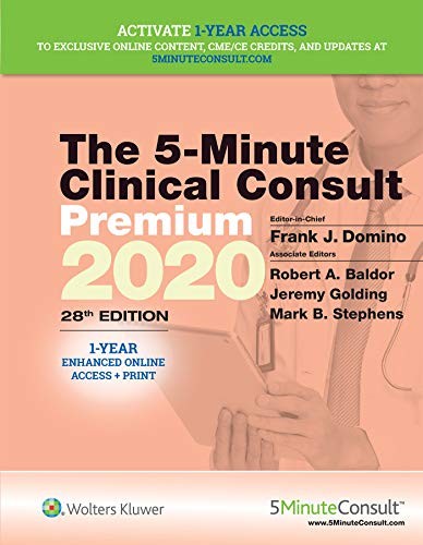 THE 5-MINUTE CLINICAL CONSULT PREMIUM 2020 By Domino Frank J. Md & Baldor Robert