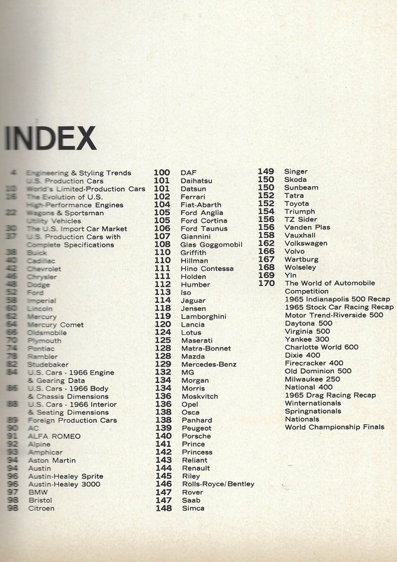 1966 World Automotive Yearbook by Motor Trend. Vintage. 1966 new cars. 192 pages gallery