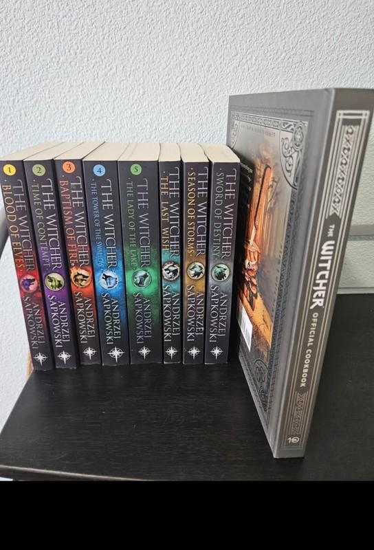 The Witcher Complete Series 8 Book Set Collection + Bonus Cookbook