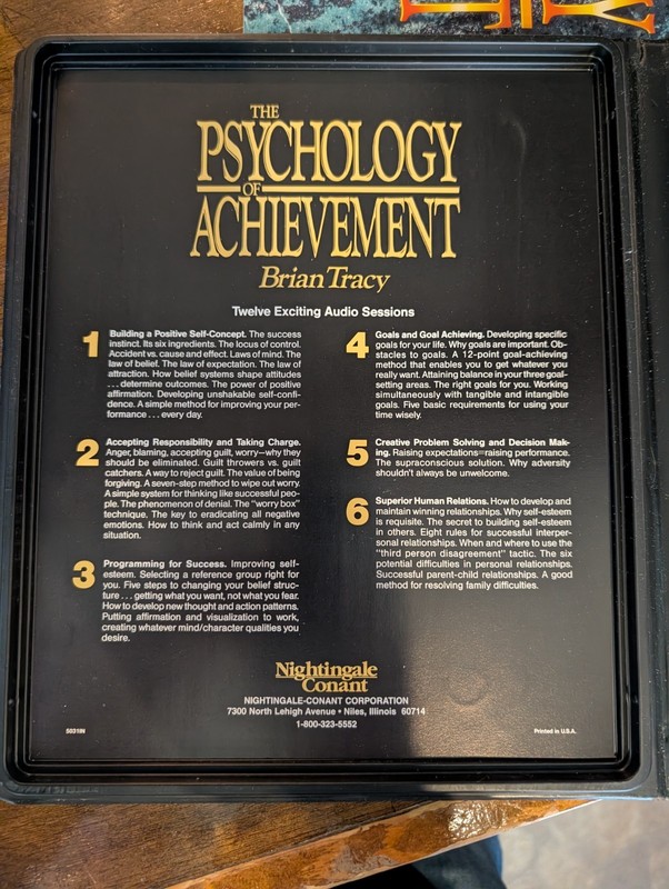 Brian Tracy The Psychology of Achievement 6 Cassette Set Complete gallery