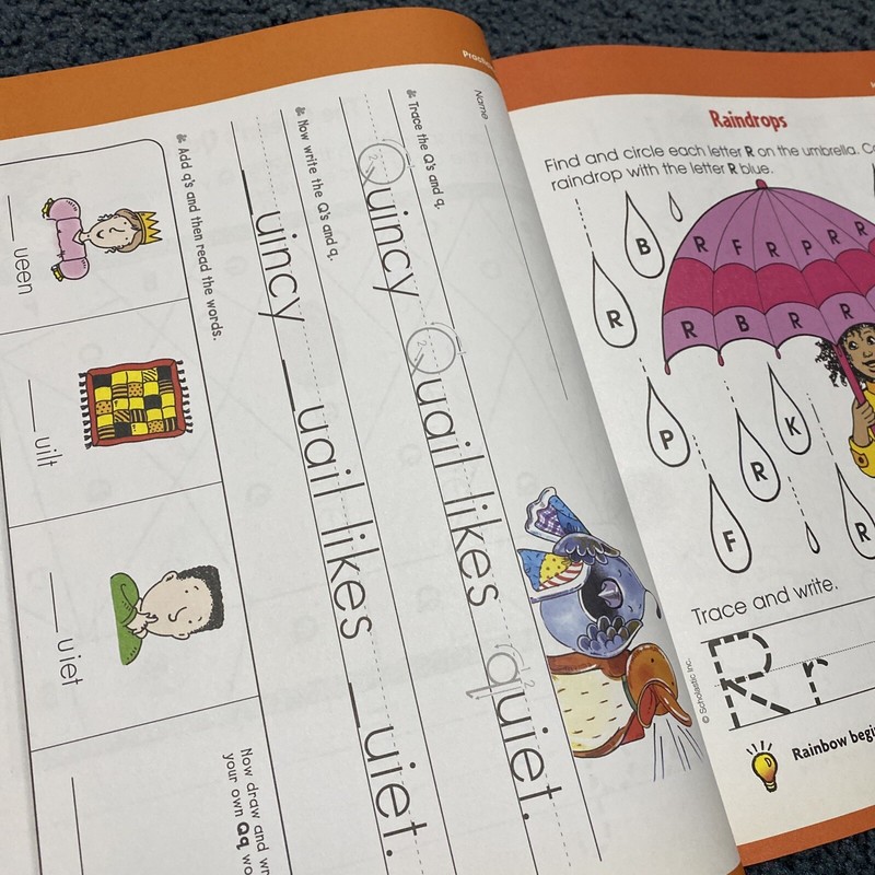 Scholastic - Kindergarten Workbook with 48 Motivation , Stickers,new, 392 Pages gallery