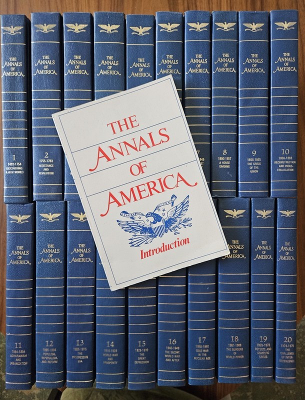 The Annals of America Complete 20 Vol Set + Introduction 1976 Britannica HC