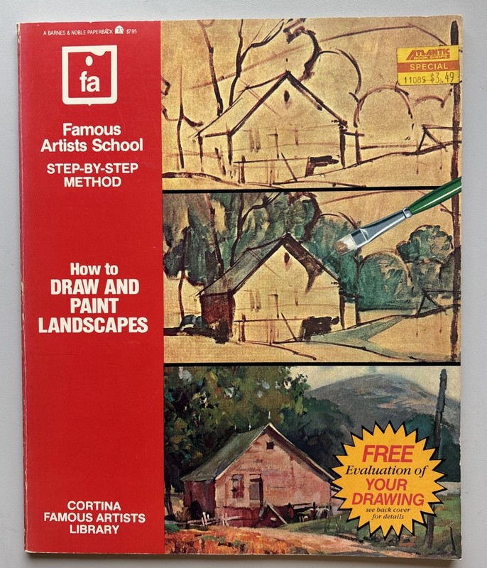 How To Draw and Paint Landscapes Cortina Famous Artists Library 1983 Trade PB/VG