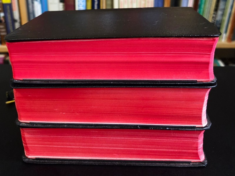 THE DIVINE OFFICE BREVIARY (Latin/English) 3 Volume Set (Leather) Slipcases 1963 gallery