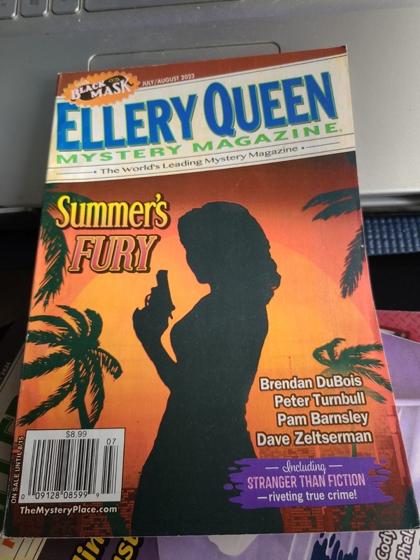 Ellery Queen Mystery Summer’s Fury Black Mask July/August 2023