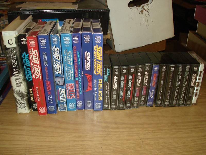 Star Trek The Next Generation lot of cassette audiobooks Novels/TNG/soundtrack +