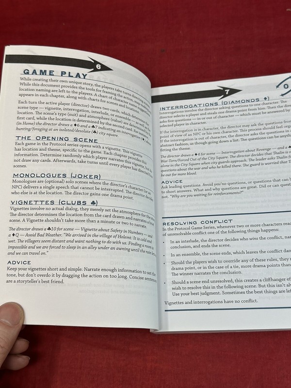 Protocol Jim Pinto Role Playing Game RPG Post World Games Book 25 Games EUC 2014 gallery