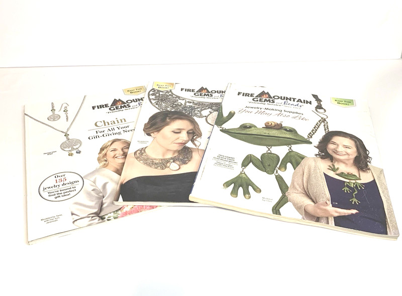 Fire Mountain Gems Catalog Mix Lot of 3 Magazines 2020 2021 Jewelry Beads Chain
