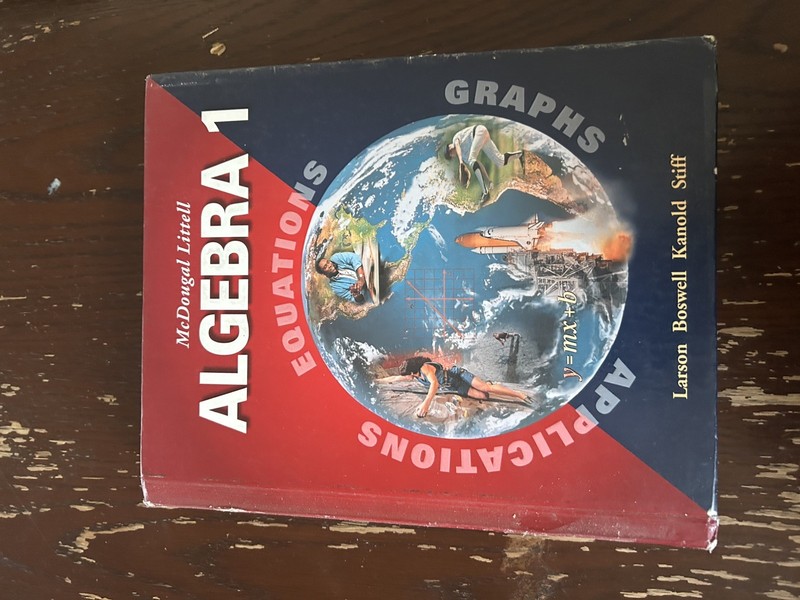 McDougal Littell Algebra 1 Textbook Larson Boswell Kanold Stiff 2001 Hardcover