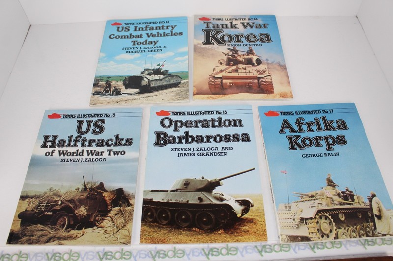 Lot of 5 Tanks Illustrated by Arms And Armour Press – Nos. 13, 14, 15, 16, 17 LN