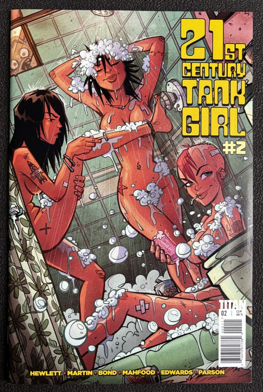21st Century Tank Girl #2 2015 Titan Jamie Hewlett Brett Parsons Shower Cover NM