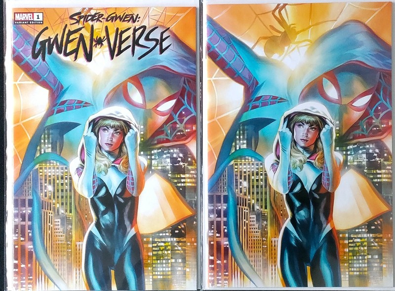 Spider-Gwen: Gwenverse #1 Massafera Virgin Trade Variant Set COA 328/800 NM+