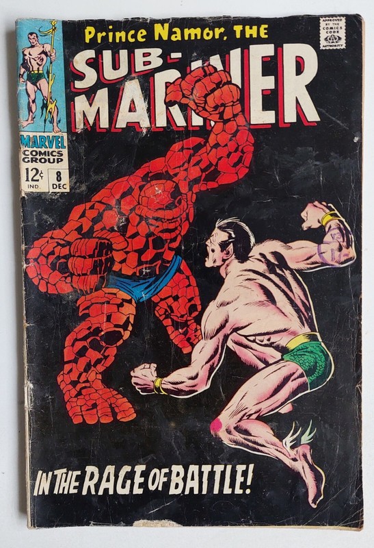 Sub-Mariner #8 12/1968 (2.0 GD) Thing