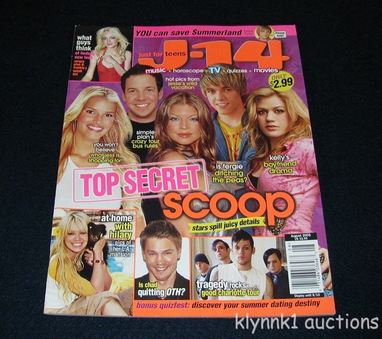 J-14 Magazine August 2005 Good Charlotte Beyonce Mario Gwen Stefani Ryan Usher