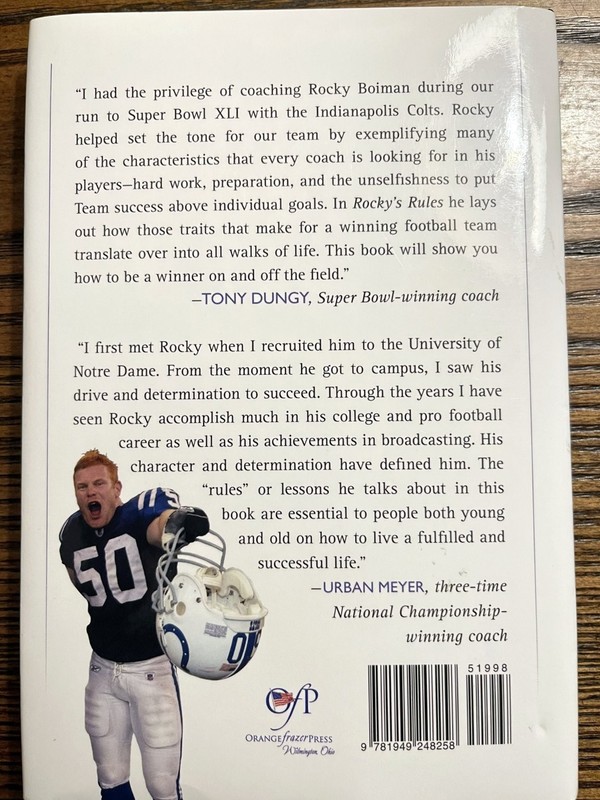 Rocky's Rules by Rocky Boiman 2013 Playbook Motivational Orange Frazer Press :VG gallery