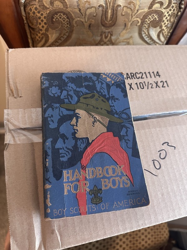 Vintage 1930 Boy Scout Handbook For Boys First Edition Norman Rockwell Cover USA