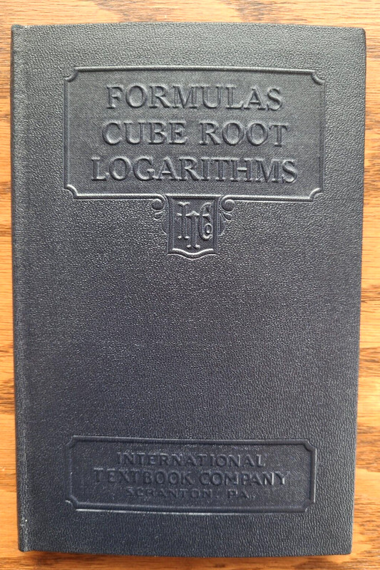 International Textbook Company Formulas Cube Root Logarithms 235B ICS Staff